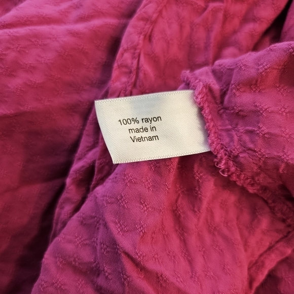 Lane Bryant Plus button down Pink Top Blouse Shirt Size 22 - Picture 7 of 7